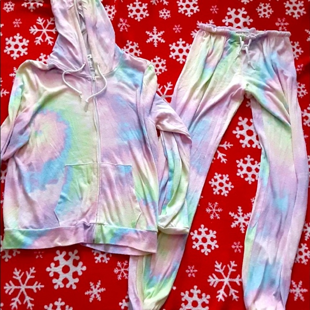 Victoria secret pink tye dye set!